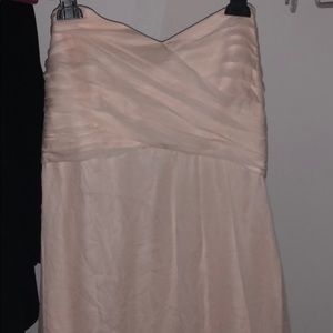 Amsale Blush bridesmaid dress